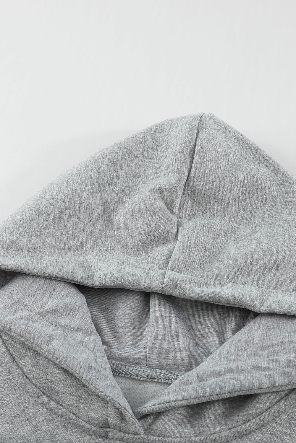 Gray Loose Kangaroo Pocket Hoodie