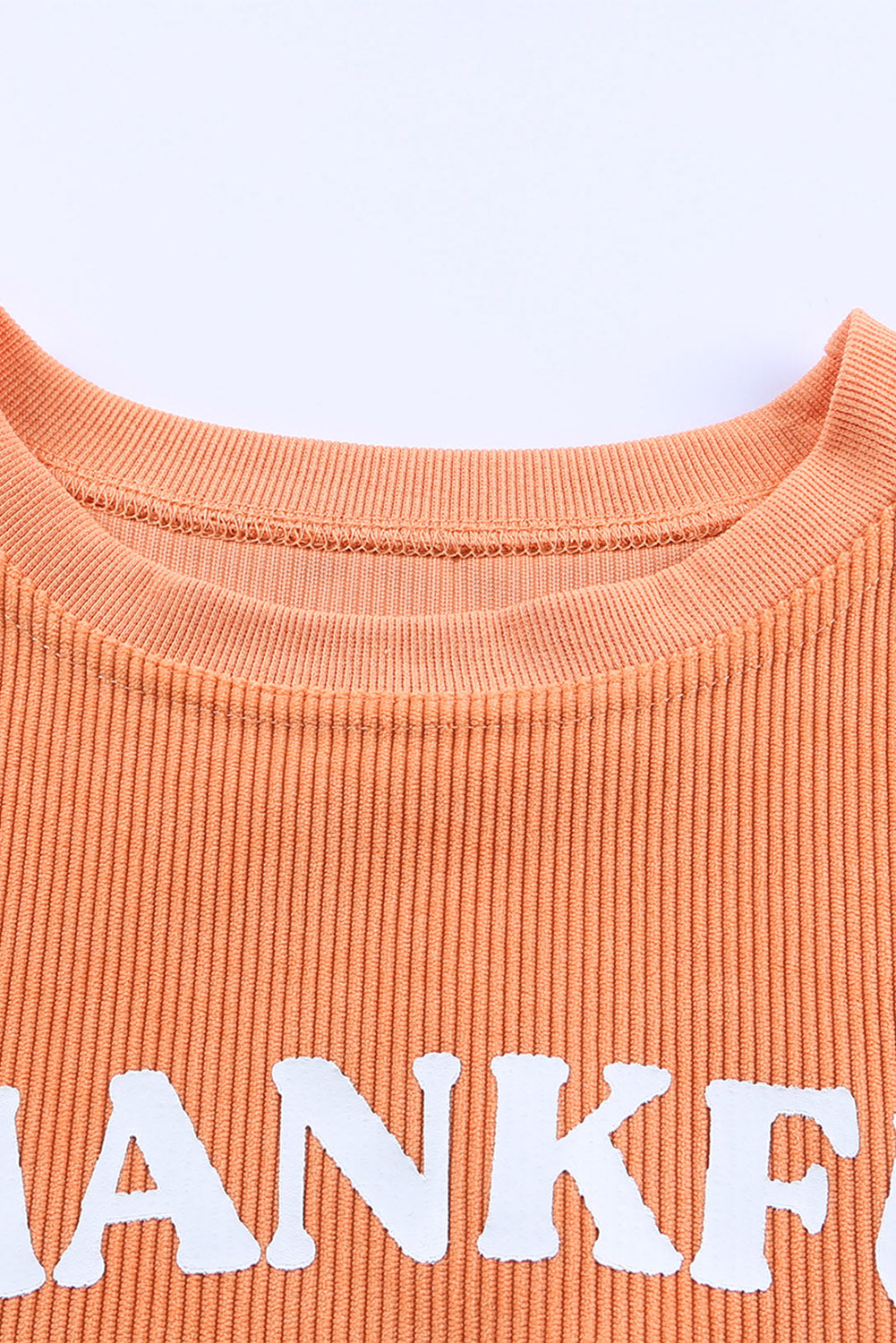 Orange JOLENE Ribbed Corded Oversized Sweatshirt