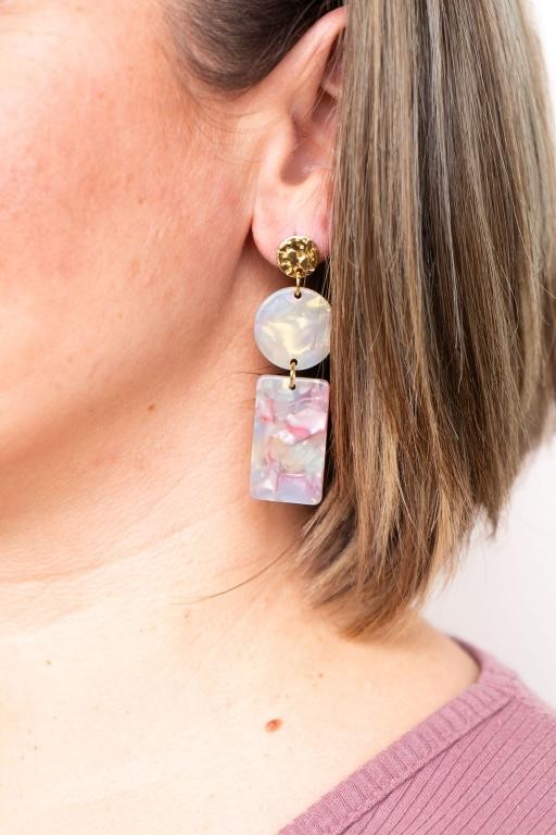 Nora Earrings - Iridescent Pastel