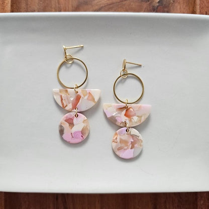 Wren Earrrings - Peachy Pink