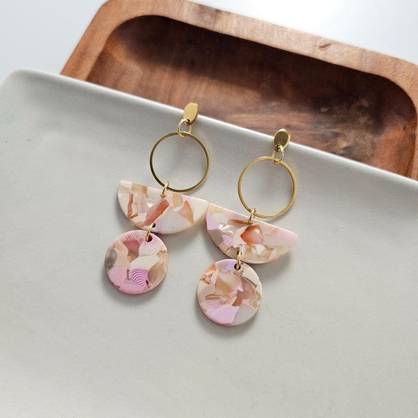 Wren Earrrings - Peachy Pink