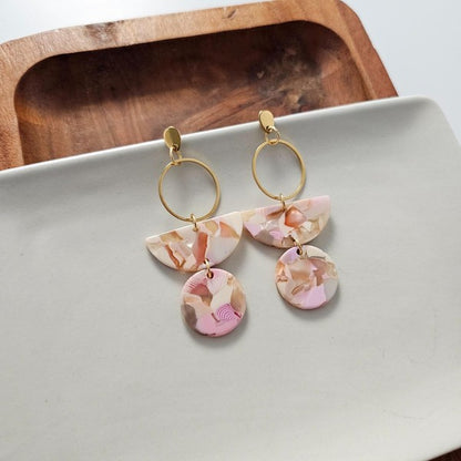 Wren Earrrings - Peachy Pink