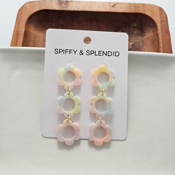 Delilah Earrings - Pastel Rainbow