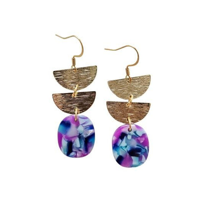 Elena Earrings - Purple Party