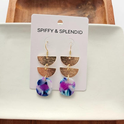 Elena Earrings - Purple Party