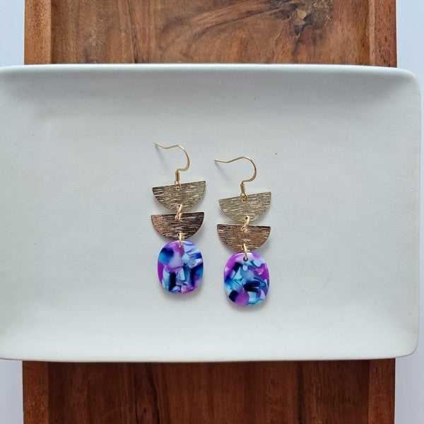 Elena Earrings - Purple Party