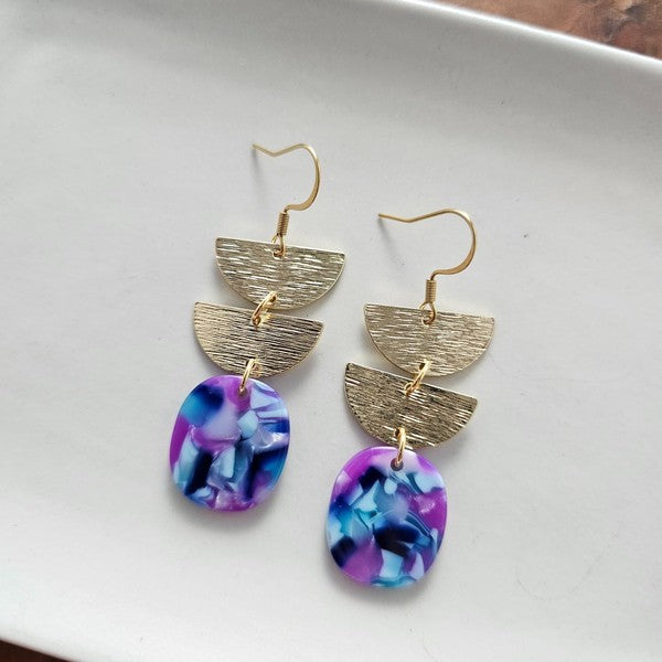 Elena Earrings - Purple Party