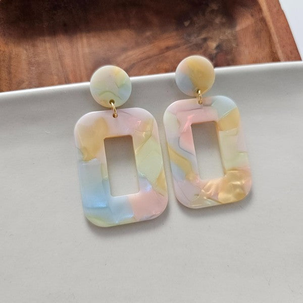 Margot Earrings - Pastel Rainbow