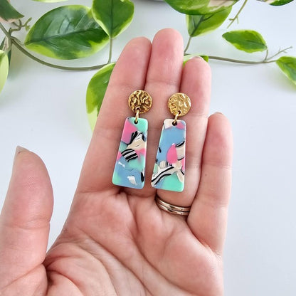 Mia Mini Earrings - 80's Pastel