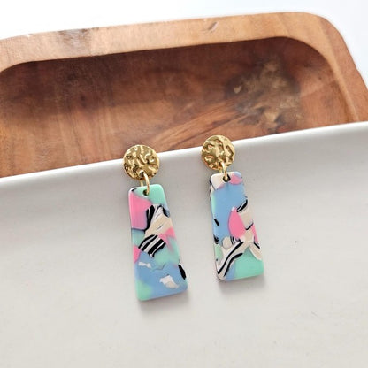 Mia Mini Earrings - 80's Pastel