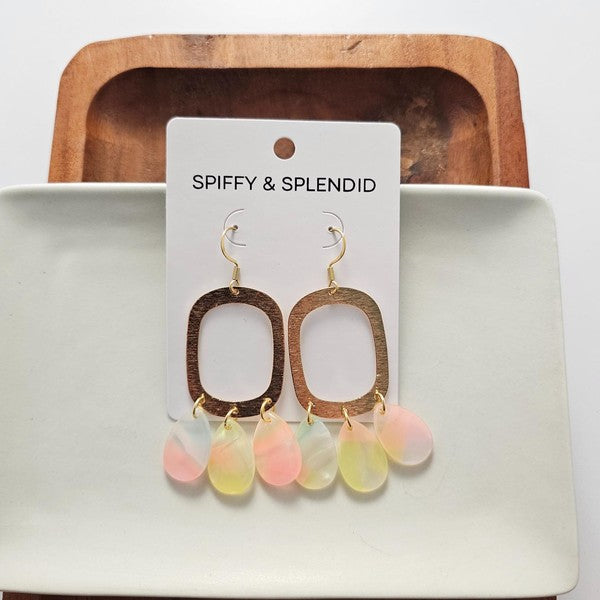 Ophelia Earrings - Iridescent Neon