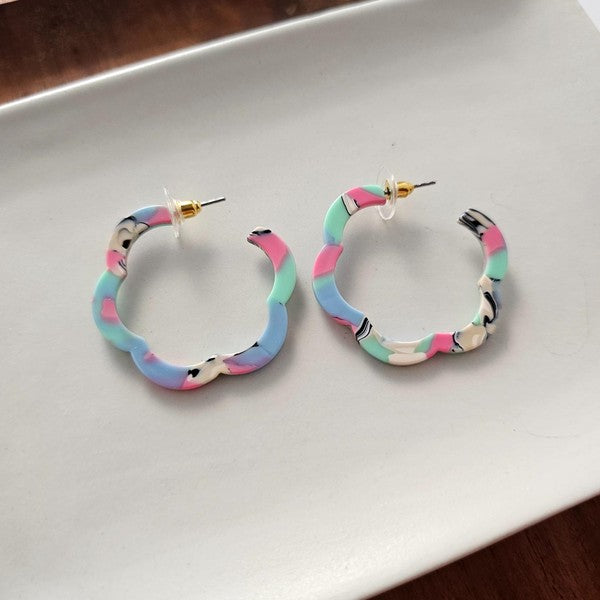 Posey Hoops - 80's Pastels