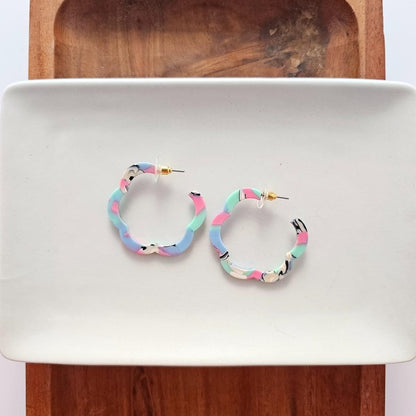 Posey Hoops - 80's Pastels