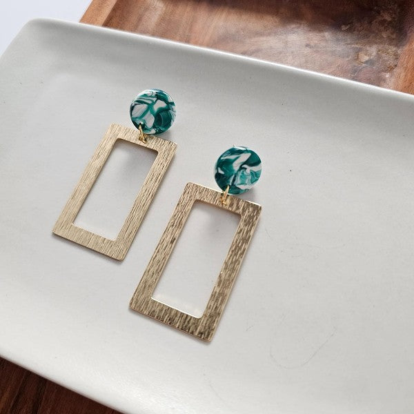 Rebecca Earrings - Sea Green