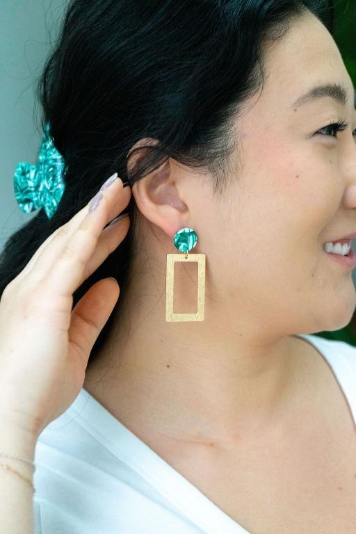 Rebecca Earrings - Sea Green