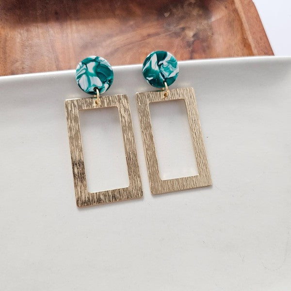 Rebecca Earrings - Sea Green