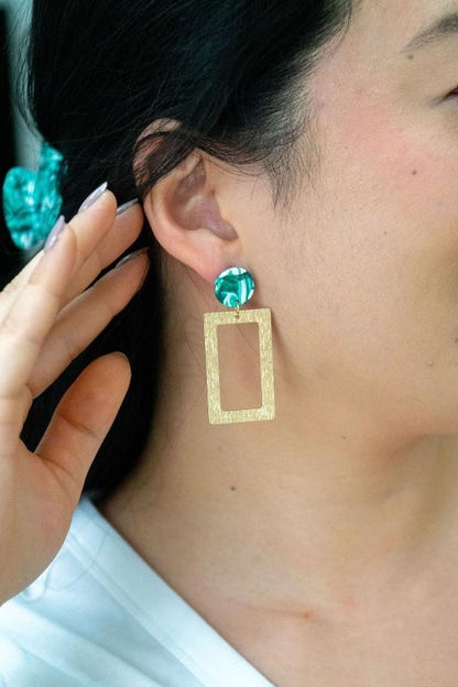 Rebecca Earrings - Sea Green