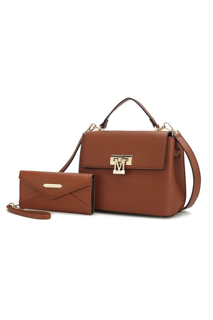 MKF Hadley Satchel Bag with Wristlet by Mia K