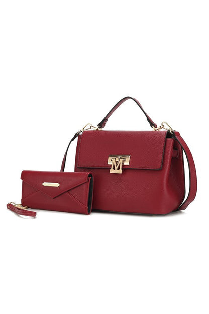 MKF Hadley Satchel Bag with Wristlet by Mia K