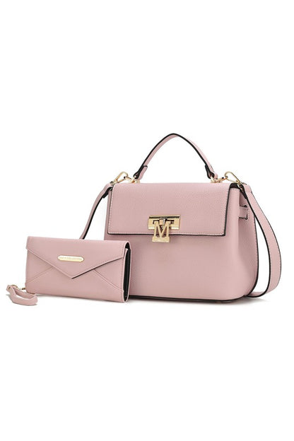 MKF Hadley Satchel Bag with Wristlet by Mia K