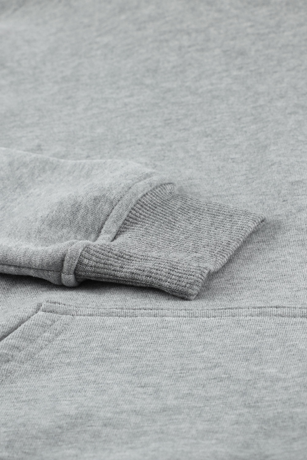 Gray Loose Kangaroo Pocket Hoodie