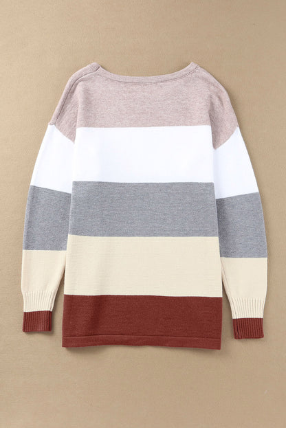 Colorblock Pocketed Sweater