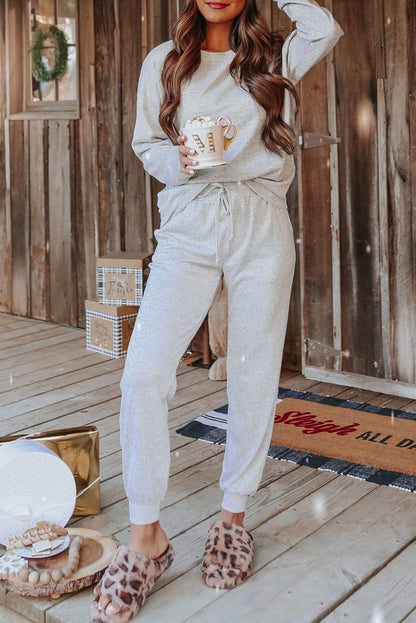 Long Sleeve Pullover and Jogger Pants Lounge Set