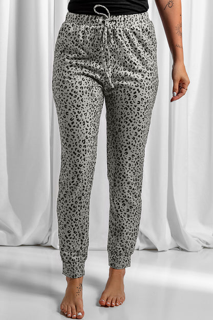 Black Breezy Leopard Joggers