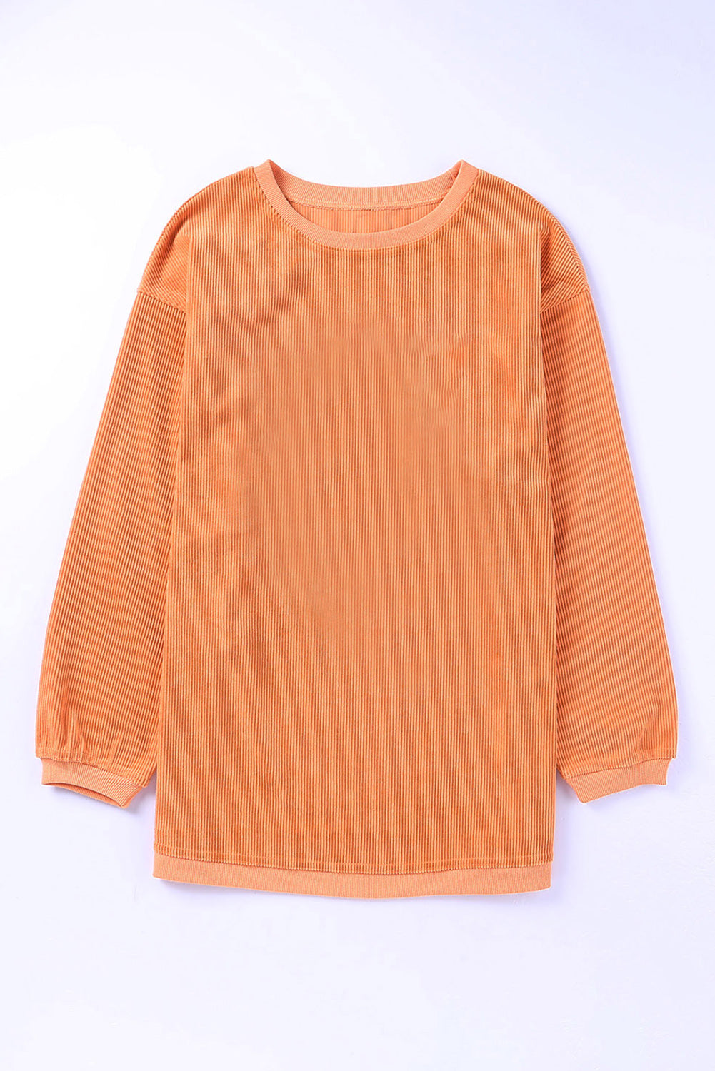 Orange JOLENE Ribbed Corded Oversized Sweatshirt