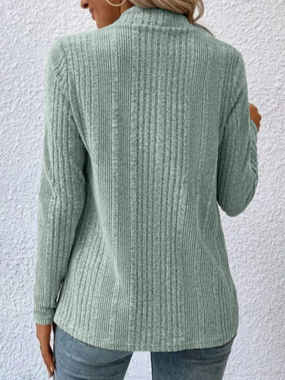 Full Size Open Front Long Sleeve Cardigan