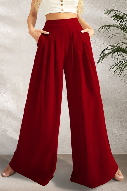 High Waist Wide Leg Pants