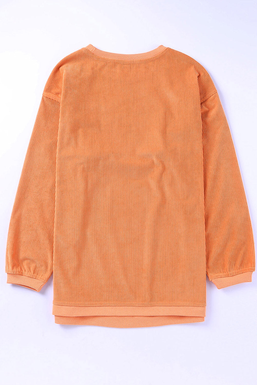 Orange JOLENE Ribbed Corded Oversized Sweatshirt