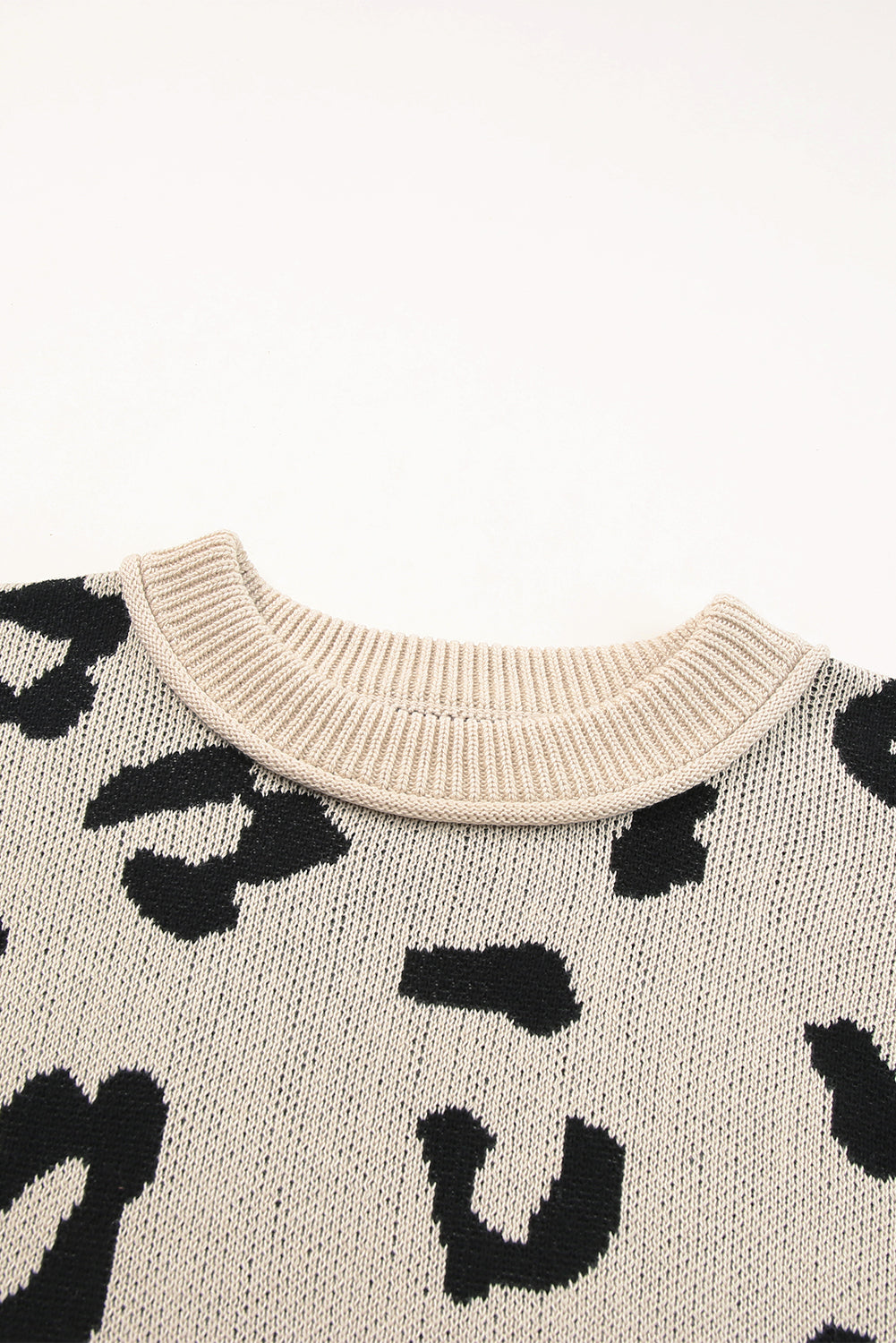 Chicory Coffee Contrast Color Exposed Seam Drop Shoulder Sweater