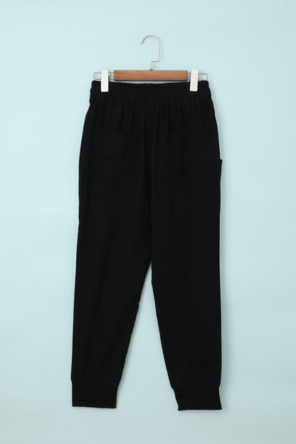 Black Causal Pockets Pants