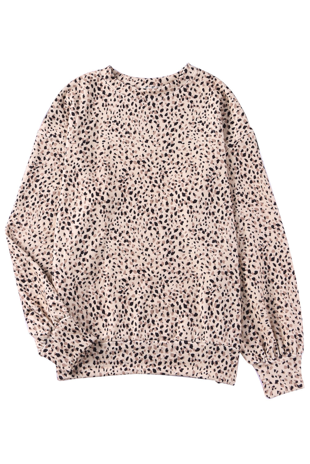 Leopard Boyfriend Crew Neck Leopard Sweatshirt