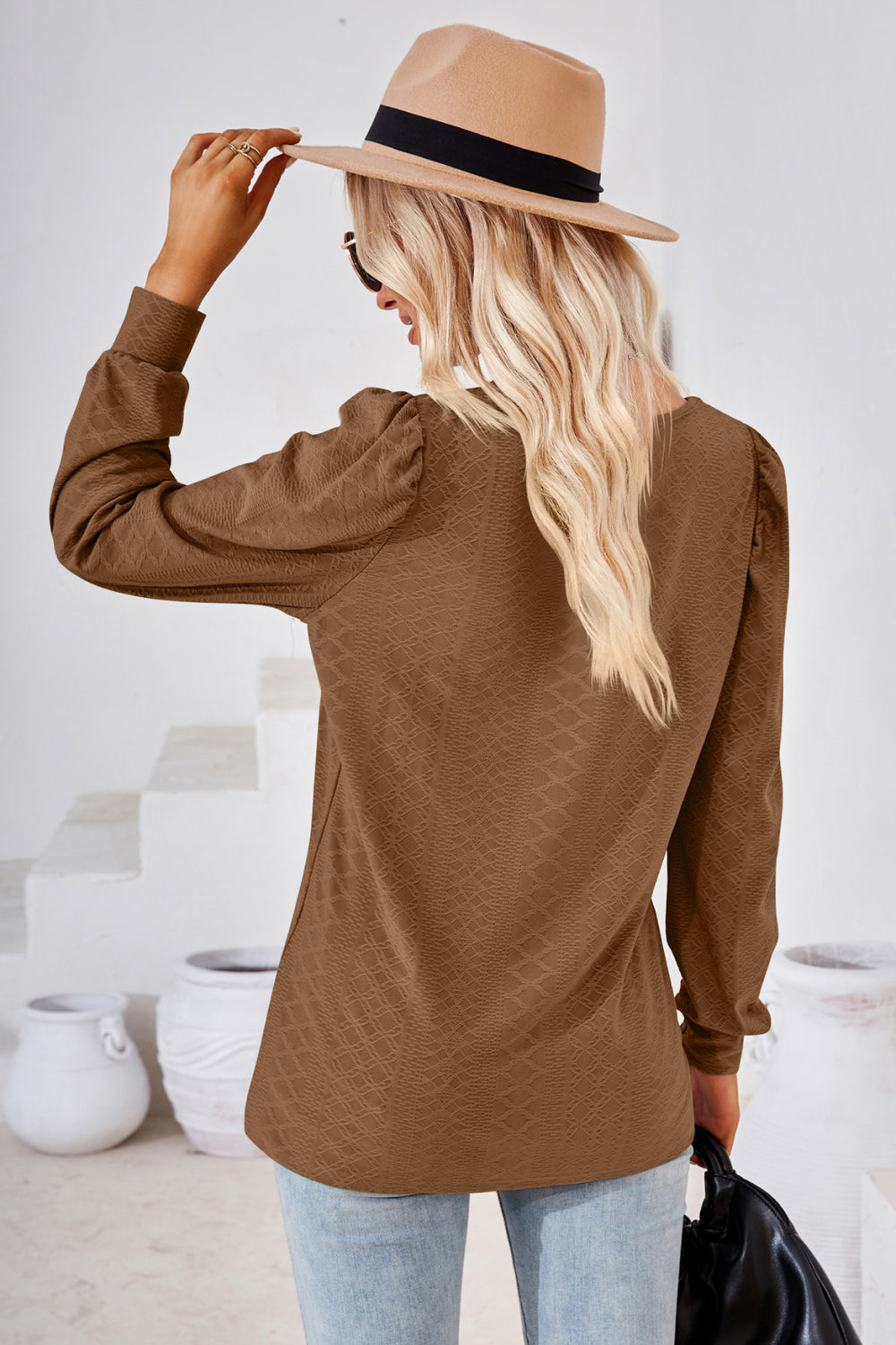 Square Neck Puff Sleeve Blouse