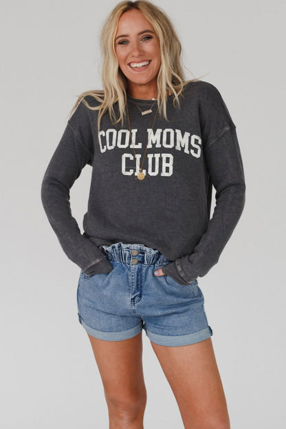 Gray COOL MOMS CLUB Drop Shoulder Sweatshirt