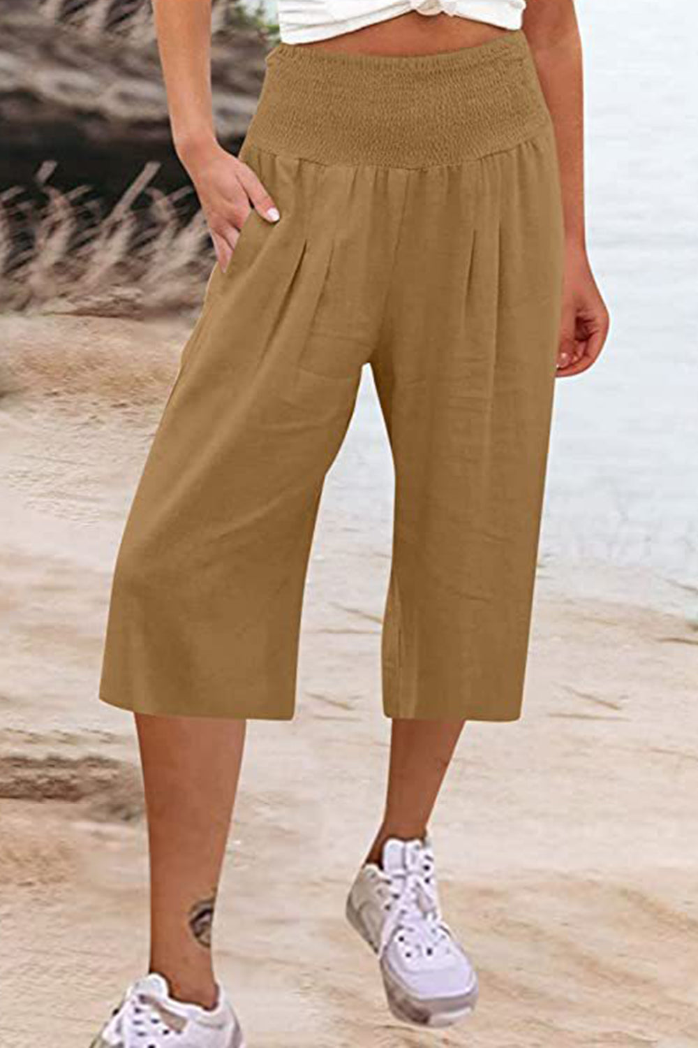 Pocketed High Waist Pants