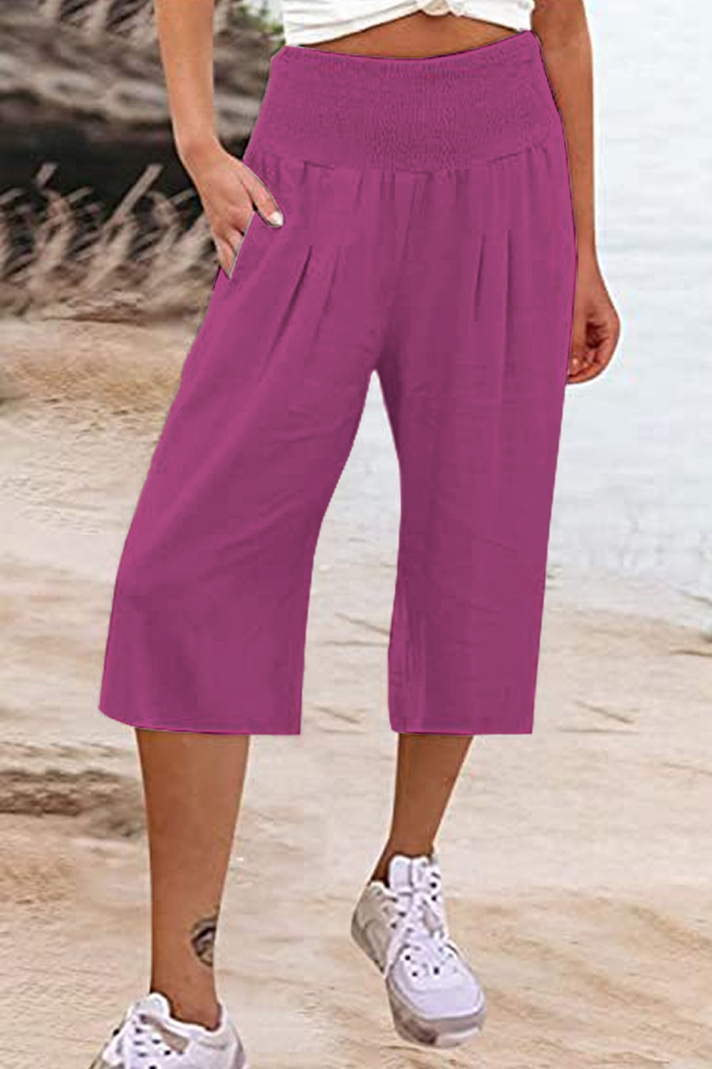 Pocketed High Waist Pants